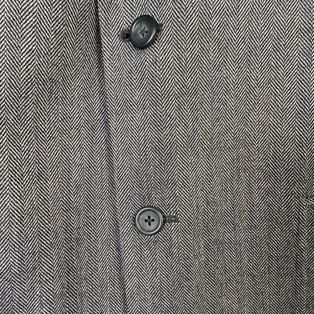 Joseph & Feiss Gold Sport Coat Mens 42 S‎ Lambswool Gray Herringbone Blazer